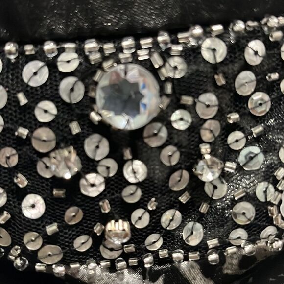 Jump Apparel One Shoulder Bedazzled Scrunch Dress - Picture 8 of 8
